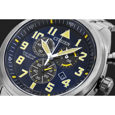 4. CITIZEN Super Titanium Eco-Drive AT2480-81L Men's Watch + BOX