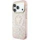2. Guess IML Leopard Glitter Triangle Logo MagSafe Case for iPhone 17 Pro / 18 Pro - Pink