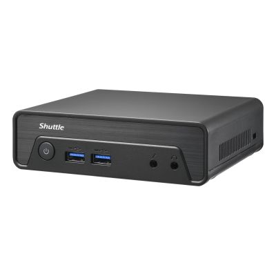 3. Shuttle Nano PC NE10N, Intel N 100, 1x HDMI, 1x DP, 6x USB, 1x LAN, Fanless, 24/7 Continuous Operation, incl. VESA, 0.6L PC, Mini PC barebones, Intel SoC, DDR4-SDRAM, PCI Express, Serial ATA, 65W