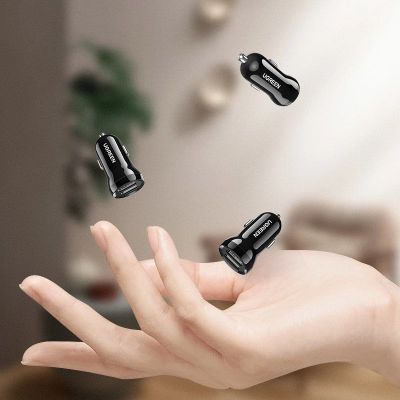 4. Ugreen car charger 2x USB 24W 4.8 A (2x 2.4 A) black (50875)