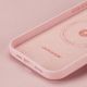 10. Dux Ducis Grit Leather Case for iPhone 14 Plus Elegant Faux Leather Cover (MagSafe Compatible) Pink
