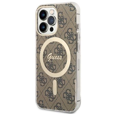 2. Set Guess GUBPP13LH4EACSW Case+ Charger iPhone 13 Pro brown/brown hard case 4G Print MagSafe