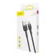 9. Baseus Cafule USB-A / USB-C QC 3.0 3A Cable 0.5 m - Black and Gray