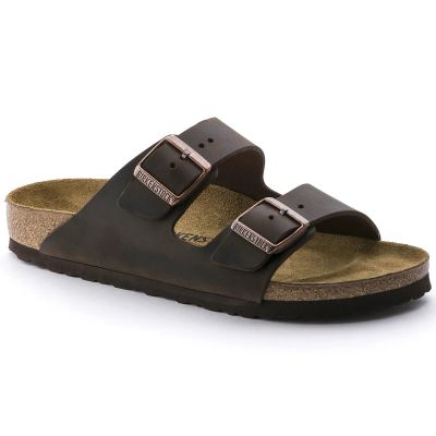 14. Birkenstock Arizona Nubuck Habana Narrow Brown Women's/Men's Flip-Flops (52533)