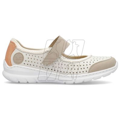 17. Comfortable openwork shoes Rieker W RKR575A, beige