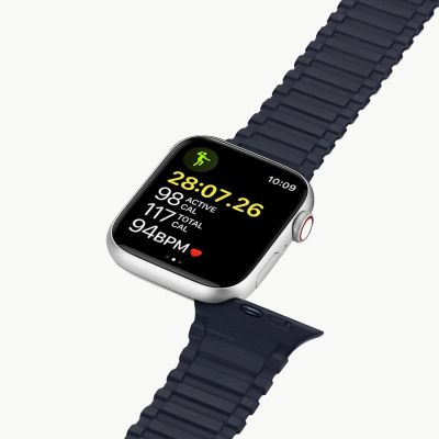 8. Dux Ducis Strap (Armor Version) Apple Watch Ultra, SE, 9, 8, 7, 6, 5, 4, 3, 2, 1 (49, 45, 44, 42 mm) Silicone Magnetic Band Bracelet Blue