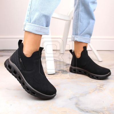 21. Rieker W RKR616 comfortable slip-on ankle boots, black