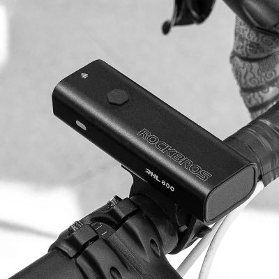 13. Rockbros 24710012001 front bicycle light 800 lm + USB-C - USB-A cable - black