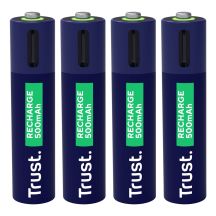 Trust AAA Batteries USB-C RECHARGEABLE BATTERIES 4P