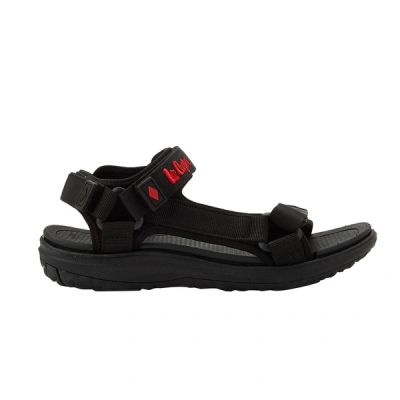 2. Lee Cooper women's shoes with velcro straps for summer beach sandals, lightweight black