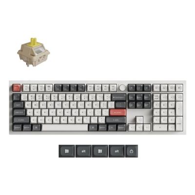 Keychron Q6 Ultra 8K Keyboard Universal USB + RF Wireless + Bluetooth White