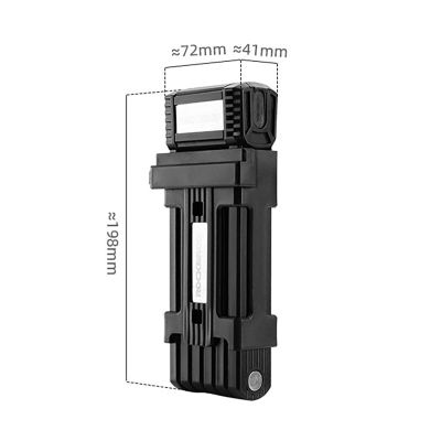 8. Rockbros LKXR2006 Folding Bike Lock with Key - Black
