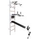 25. WOODEN AND METAL GYMNASTIC WALL BAR WITH BAR, BENCH AND ACCESSORIES BENCHK 233W