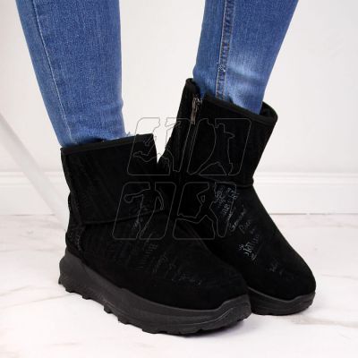 3. NEWS W EVE311A black suede snow boots