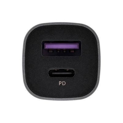 5. Ugreen Car Charger USB Type C / USB 24W Power Delivery Quick Charge Gray (30780)