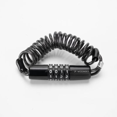 2. Wozinsky WBN-01R bicycle lock for a bicycle helmet, waterproof, 4-digit combination - black