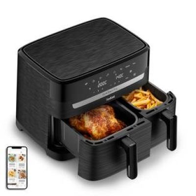 3. TEFAL Dual Easy Fry Essential Airfryer EY901N, 2700 W, 8.3 L, Juodas