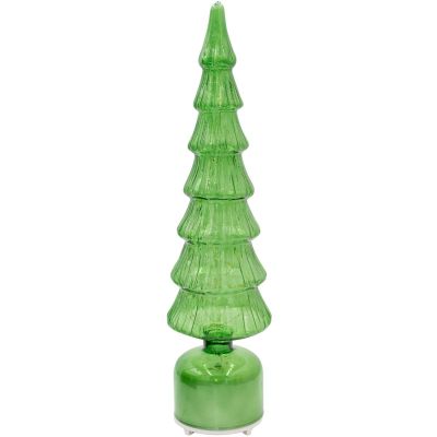 2. DECORATIVE CHRISTMAS TREE GREEN LED 7 CROWNS WARM WHITE 40CM