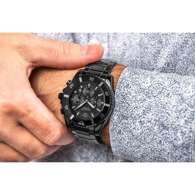 4. Men's Watch Giewont Chronograph Sapphire Black GW3970-B4