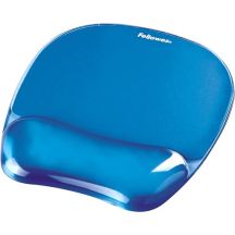 Fellowes CRYSTAL Mouse Pad and Wrist Rest Gel Blue