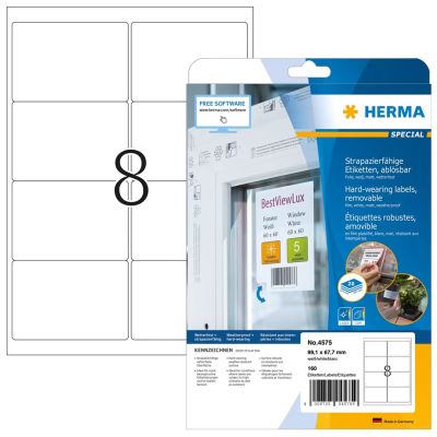 HERMA 4575 self-adhesive labels Removable White 160 pcs.