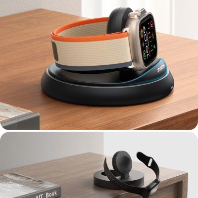 8. Joyroom JR-W12 foldable inductive charger for Apple Watch - black