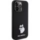 4. Karl Lagerfeld Silicone Choupette Metal Pin case for iPhone 15 Pro Max - black