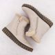 22. Beige women’s ankle boots with fur lining Rieker Y3481-60