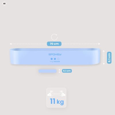 5. Spokey JUICY medium resistance training band with anti-slip structure