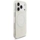 4. Guess IML Flowers Electro Pearl Strap MagSafe Case for iPhone 17 Pro - White