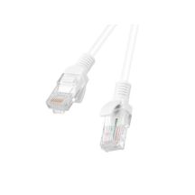 PATCHCORD CAT.6 UTP 1M WHITE FLUKE PASSED LANBERG 10-PACK