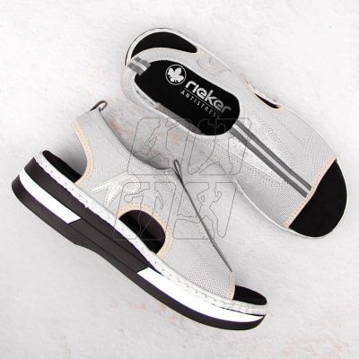 8. Comfortable slip-on sandals Rieker W RKR686 metallic 