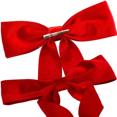 13. DECORATIVE RED BOWS 2x19x48CM 4 PCS MICA