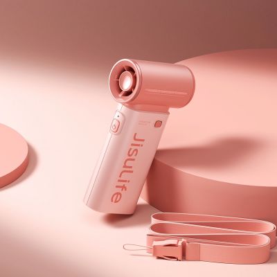 6. Jisulife Handheld Fan Life9 3600mAh Portable Mini Blower USB Fan - Pink