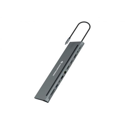 4. CONCEPTRONIC 12-1 USB-C docking station->2xHDMI/3xUSB-A/DP/+ 18cm gr