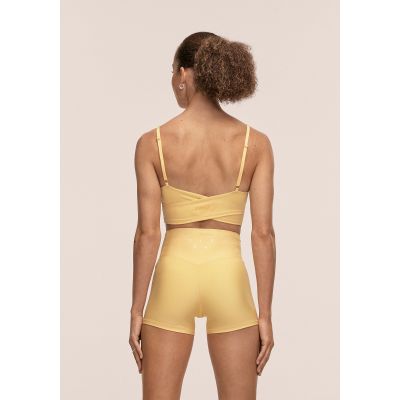 6. CASALL Ultra High Waist Hot Pant Women's Training Leggings Yellow