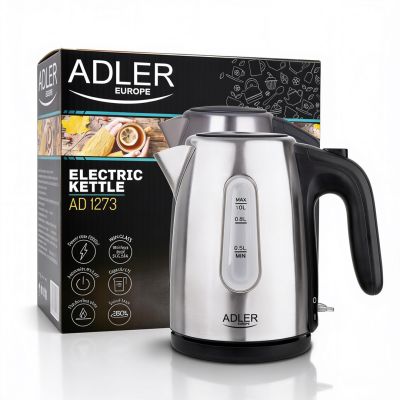 13. Adler AD 1273 electric kettle (1200W 1l; silver)
