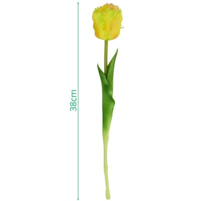 4. DARK YELLOW TULIP 38 CM LIFE-LIKE SPRING DECORATION