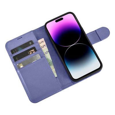 10. iCarer Wallet Case 2in1 Cover iPhone 14 Pro Max Leather Flip Cover Anti-RFID Light Purple (WMI14220728-LP)