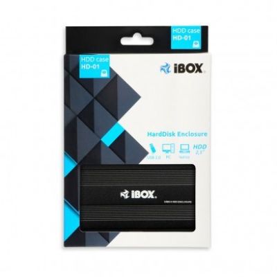6. IBOX HD-01 EXTERNAL 2.5" USB 2.0 IEU2F01 housing (2.5"; USB 2.0; Aluminum; black)
