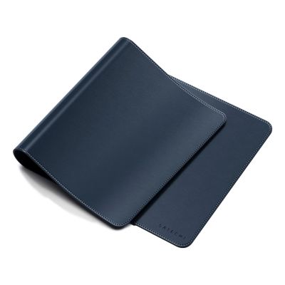 4. Satechi Premium Desk Mat in Vegan Leather (Blue)