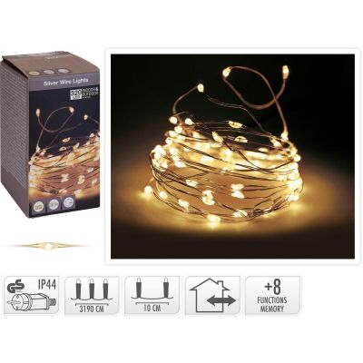 8. 320 LED Wire String Lights, Warm White