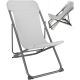 10. FOLDABLE STEEL TEXTILENE DECK CHAIR, GRAY