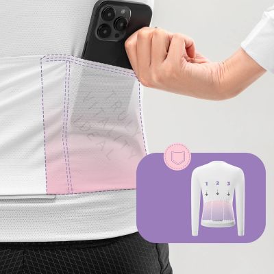 4. Rockbros 15210006005 TVI Women's Cycling Jersey Long Sleeve L - White