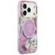 4. Guess IML Glitter Flowers Triangle MagSafe Case for iPhone 17 Pro / 18 Pro - Purple