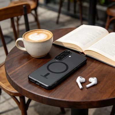 4. Tech-Protect MagSlim MagSafe Case for Samsung Galaxy S26 - Matte Black