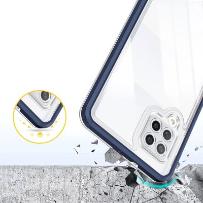 6. Clear 3in1 Case for Samsung Galaxy A42 5G Frame Gel Cover Blue