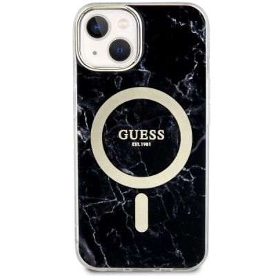 3. Guess GUHMP14MPCUMAK iPhone 14 Plus 6.7" black/black hardcase Marble MagSafe