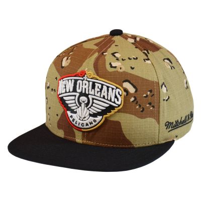 Mitchell & Ness NBA New Orleans Pelicans Choco Camo Cap - HHSS1101-NOPYYPPPCAMO