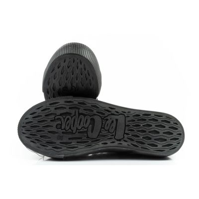 9. Lee Cooper women's sports shoes fabric platform sneakers black